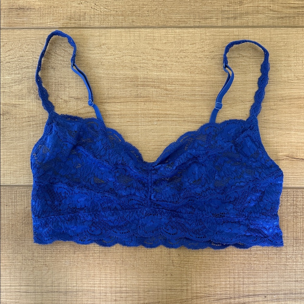 Cosabella Lace Bralette - Royal Blue size medium with adjustable straps